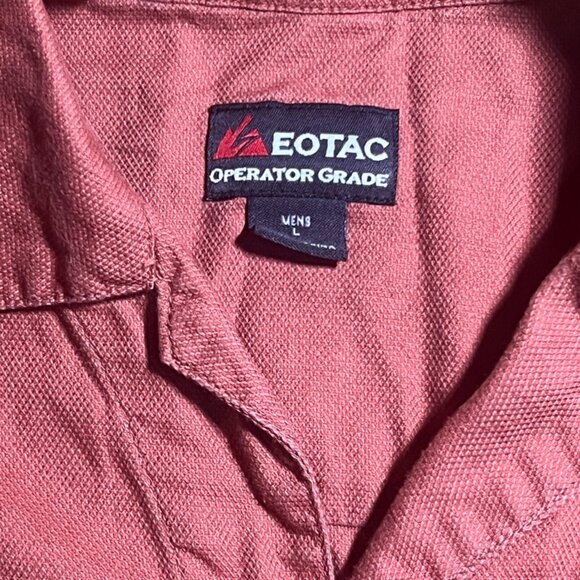 EOTAC Men Large Rust Red Button Up Operator Grade Pocket Utility‎ Work Shirt (N) - Picture 4 of 6